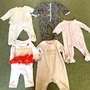 Baby girl fancy pajamas 3-6m.bundle